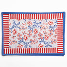Floral & Berries Red, White & Blue Placemat | Set of 4 - Pomegranate