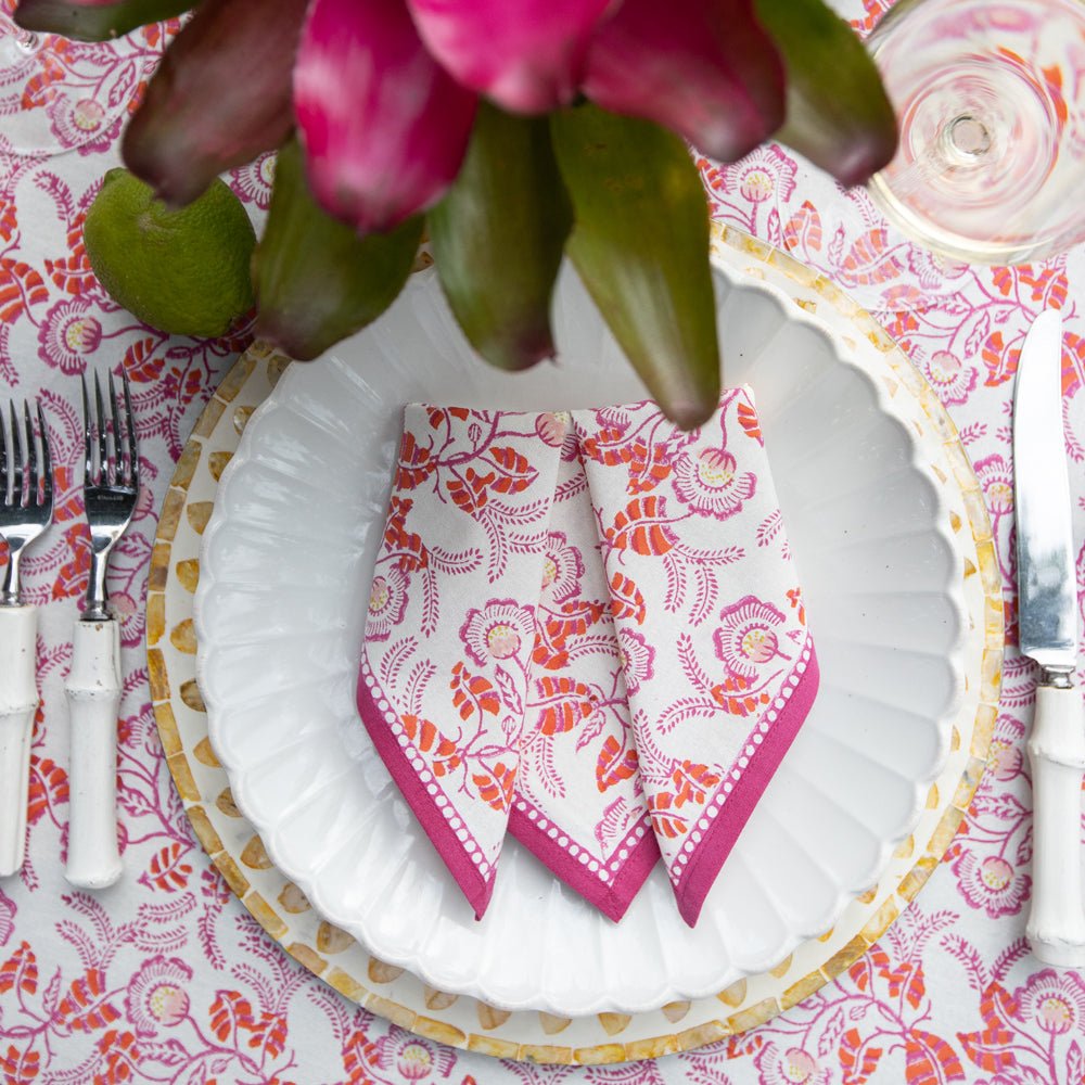 Gardenia Vine Berry Napkin | Set of 4