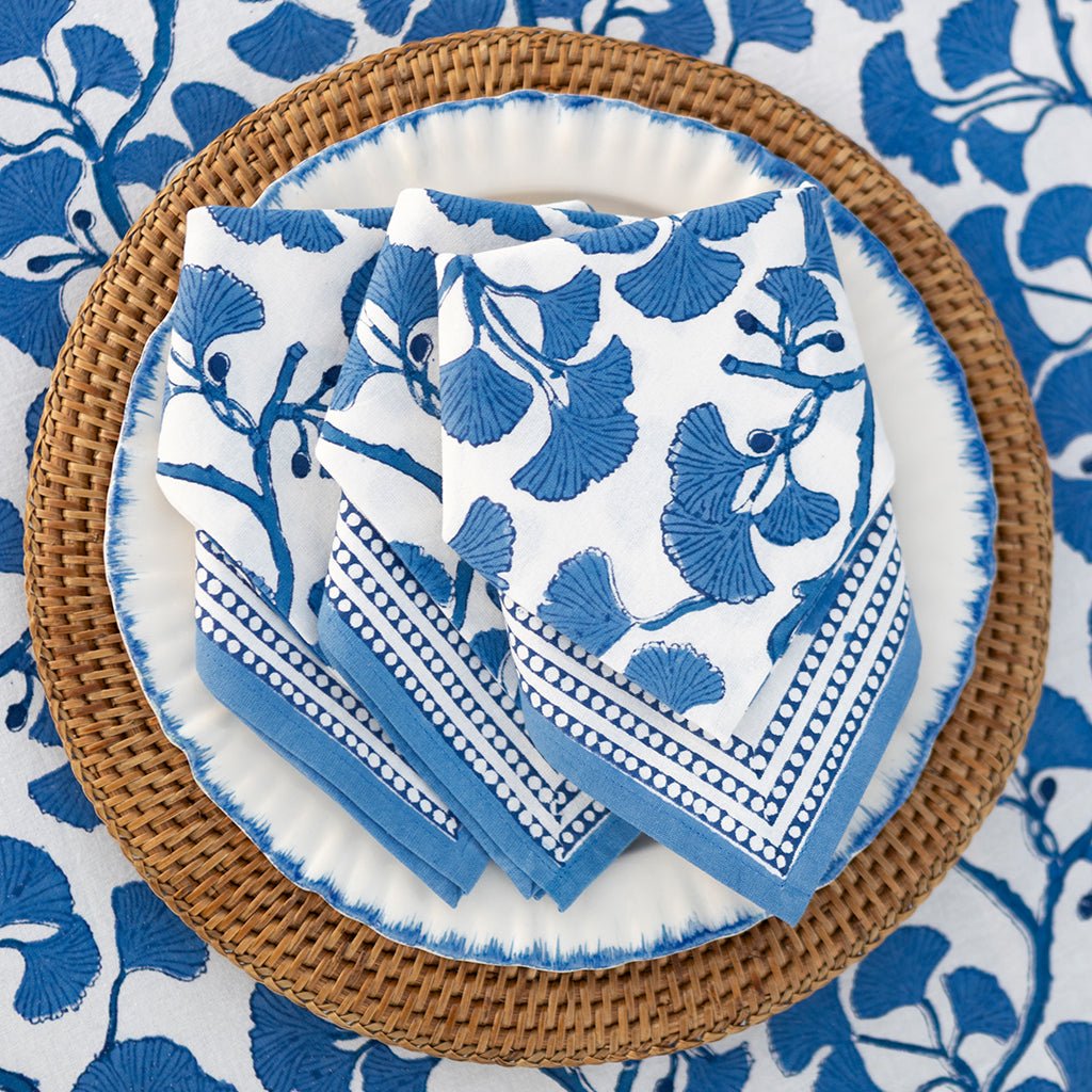 Ginkgo Blue Napkin | Set of 4