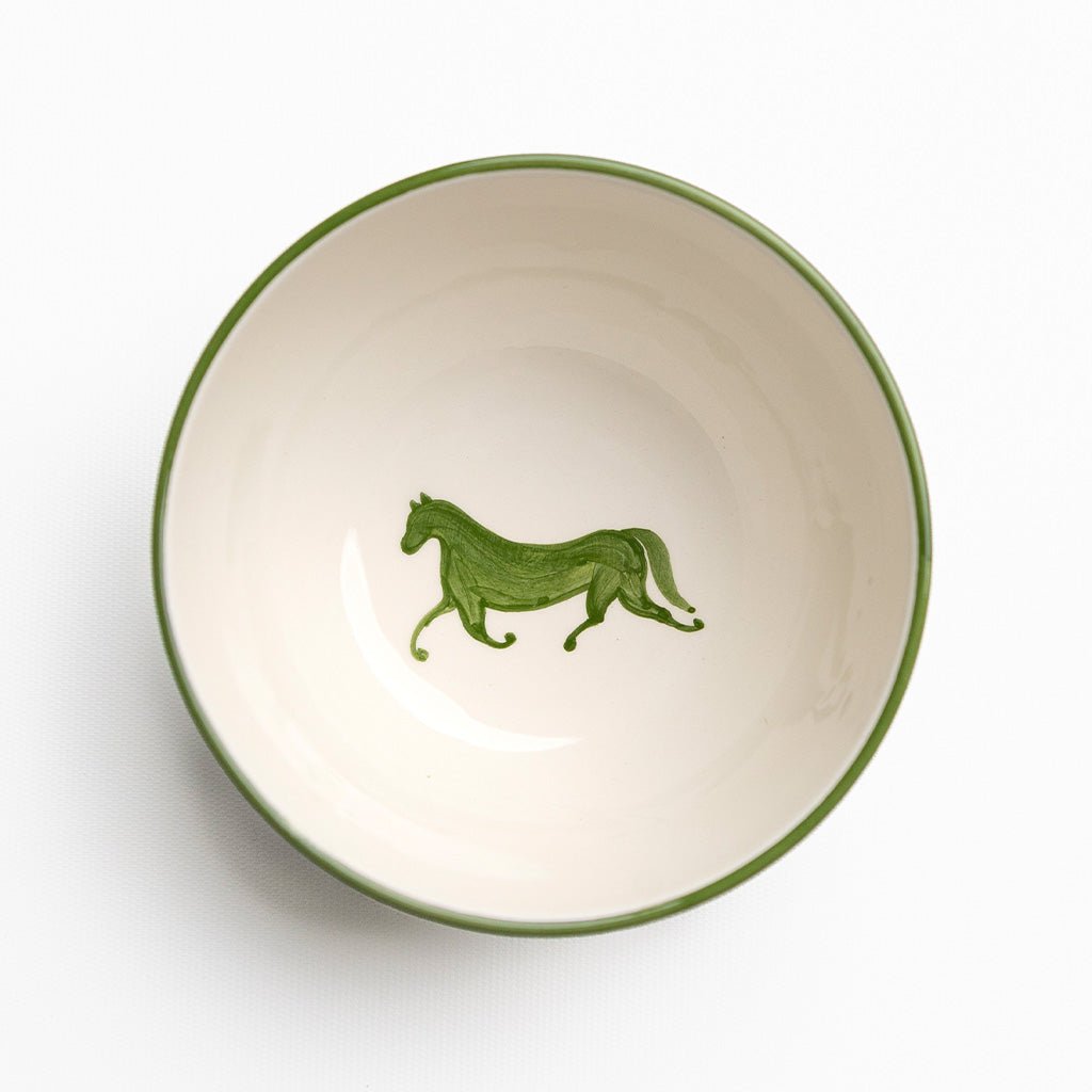 Green Horse Bowl | Set of 2 - Pomegranate