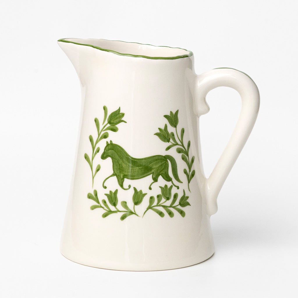 Green Horse Pitcher - Pomegranate