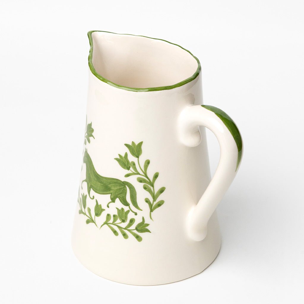 Green Horse Pitcher - Pomegranate