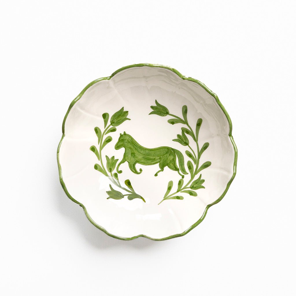 Green Horse Small Snacking Bowl | Set of 4 - Pomegranate