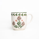 Mug with floral design on a white background