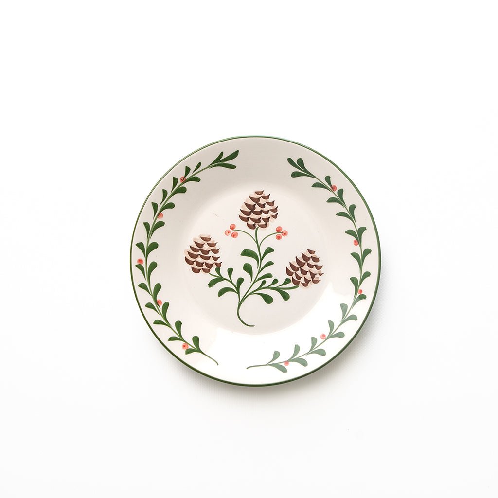 Decorative plate with floral design on a white background