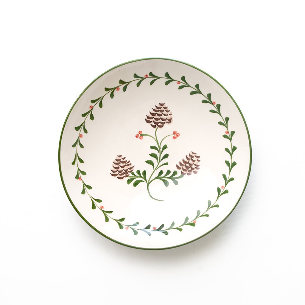 Decorative plate with floral patterns on a white background