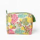 Hydrangea Bloom Large Cosmetic Bag - Pomegranate