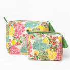 Hydrangea Bloom Large Cosmetic Bag - Pomegranate