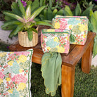 Hydrangea Bloom Large Cosmetic Bag - Pomegranate