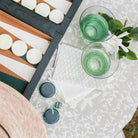 India Hicks Home Hummingbird Island Stone Tablecloth - Pomegranate