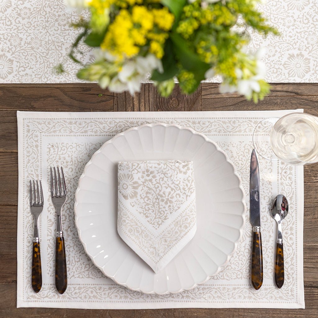 India Hicks Home Desert Rose Island Stone Placemat | Set of 4 - Pomegranate