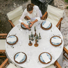 India Hicks Home Desert Rose Island Stone Tablecloth - Pomegranate