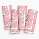 India Hicks Home Desert Rose Sundown Hibiscus Napkin | Set of 4 - Pomegranate
