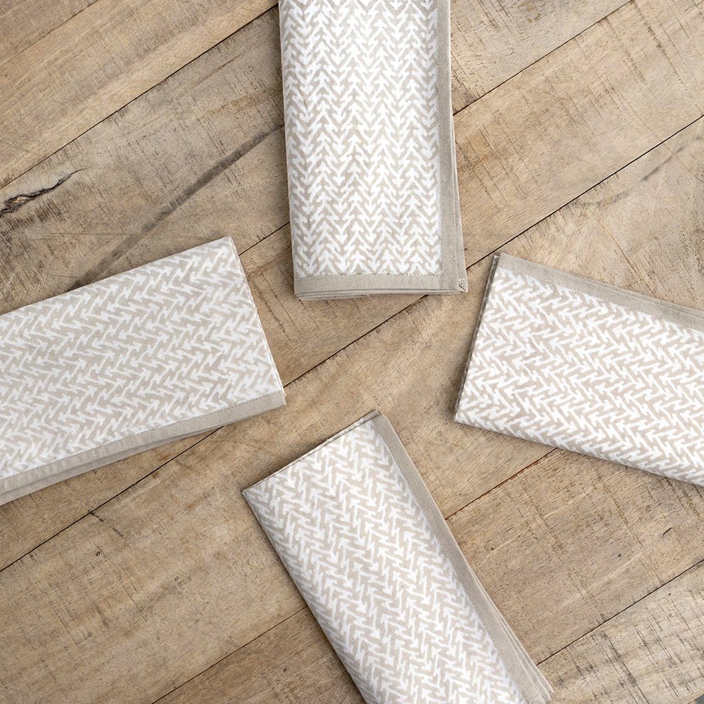 India Hicks Home Fire Bush Island Stone Napkin | Set of 4 - Pomegranate