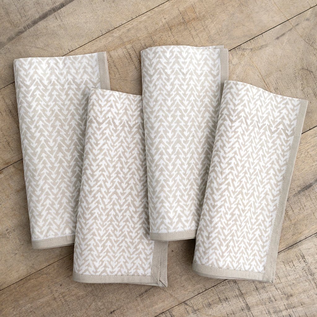 India Hicks Home Fire Bush Island Stone Napkin | Set of 4 - Pomegranate