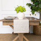 India Hicks Home Fire Bush Island Stone Table Runner - Pomegranate