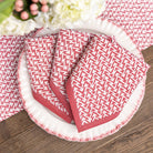 India Hicks Home Fire Bush Sundown Hibiscus Napkin | Set of 4 - Pomegranate