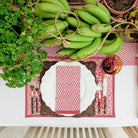 India Hicks Home Hummingbird Sundown Hibiscus Placemat | Set of 4 - Pomegranate