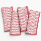 India Hicks Home Fire Bush Sundown Hibiscus Napkin | Set of 4 - Pomegranate