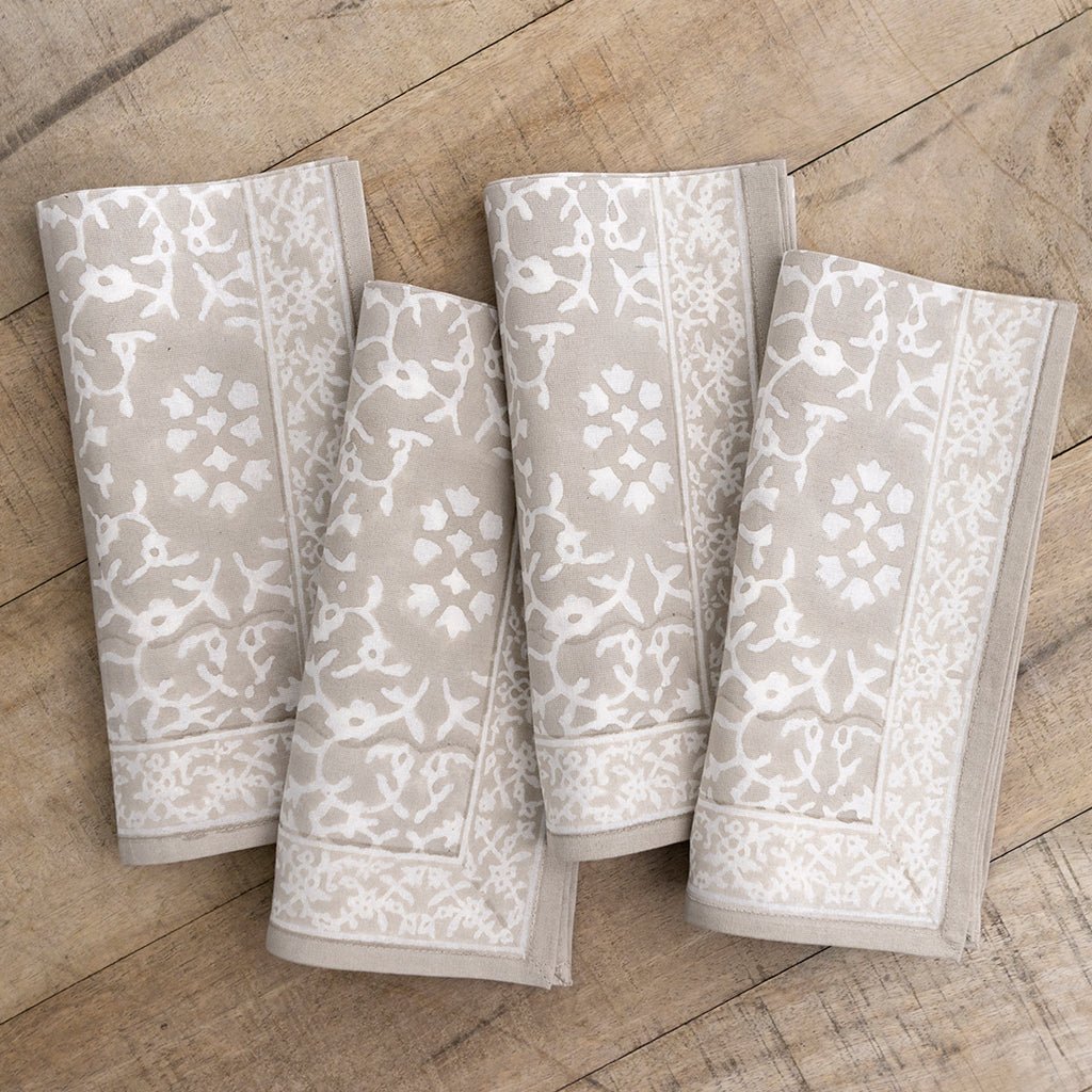 India Hicks Home Hummingbird Island Stone Napkin | Set of 4 - Pomegranate