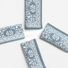 India Hicks Home Hummingbird Saltwater Blue Napkin | Set of 4 - Pomegranate