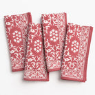 India Hicks Home Hummingbird Sundown Hibiscus Napkin | Set of 4 - Pomegranate