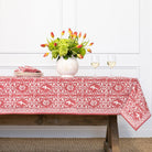 India Hicks Home Hummingbird Sundown Hibiscus Tablecloth - Pomegranate
