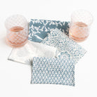India Hicks Home Paradise Found Mixed Saltwater Blue Cocktail Napkin | Set of 4 - Pomegranate