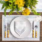 India Hicks Home Paradise Found Saltwater Blue Placemat | Set of 4 - Pomegranate