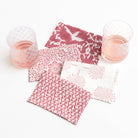 India Hicks Home Paradise Found Mixed Sundown Hibiscus Cocktail Napkin | Set of 4 - Pomegranate