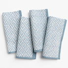 India Hicks Home Fire Bush Saltwater Blue Napkin | Set of 4 - Pomegranate