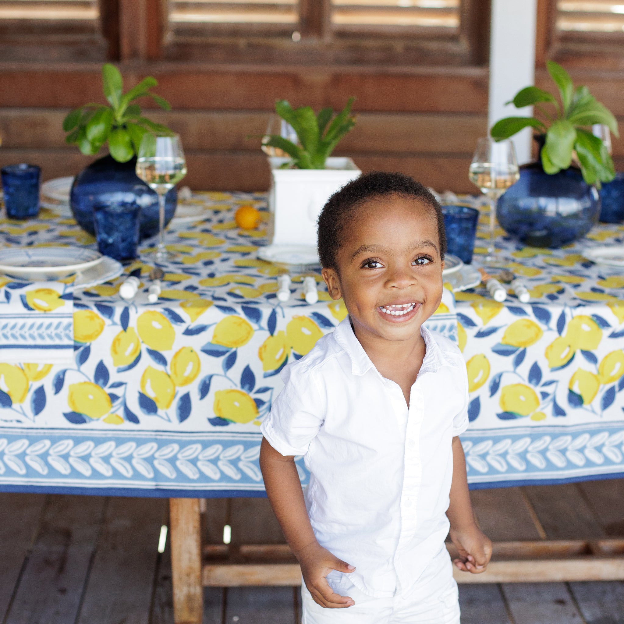 maison mangostan TABLE CLOTH SHIRT シャツ6Y Mod Lemon Tablecloth – Pomegranate