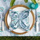 Paisley Vine Aqua Napkin | Set of 4 - Pomegranate