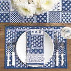 Pom Buti Patchwork Blue Placemat | Set of 4 - Pomegranate