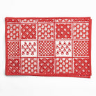 Pom Buti Patchwork Red Placemat | Set of 4 - Pomegranate