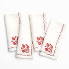 Pomegranate Trio Rose Linen Napkin | Set of 4 - Pomegranate