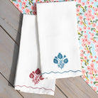Pomegranate Trio Rose Linen Tea Towels - Pomegranate
