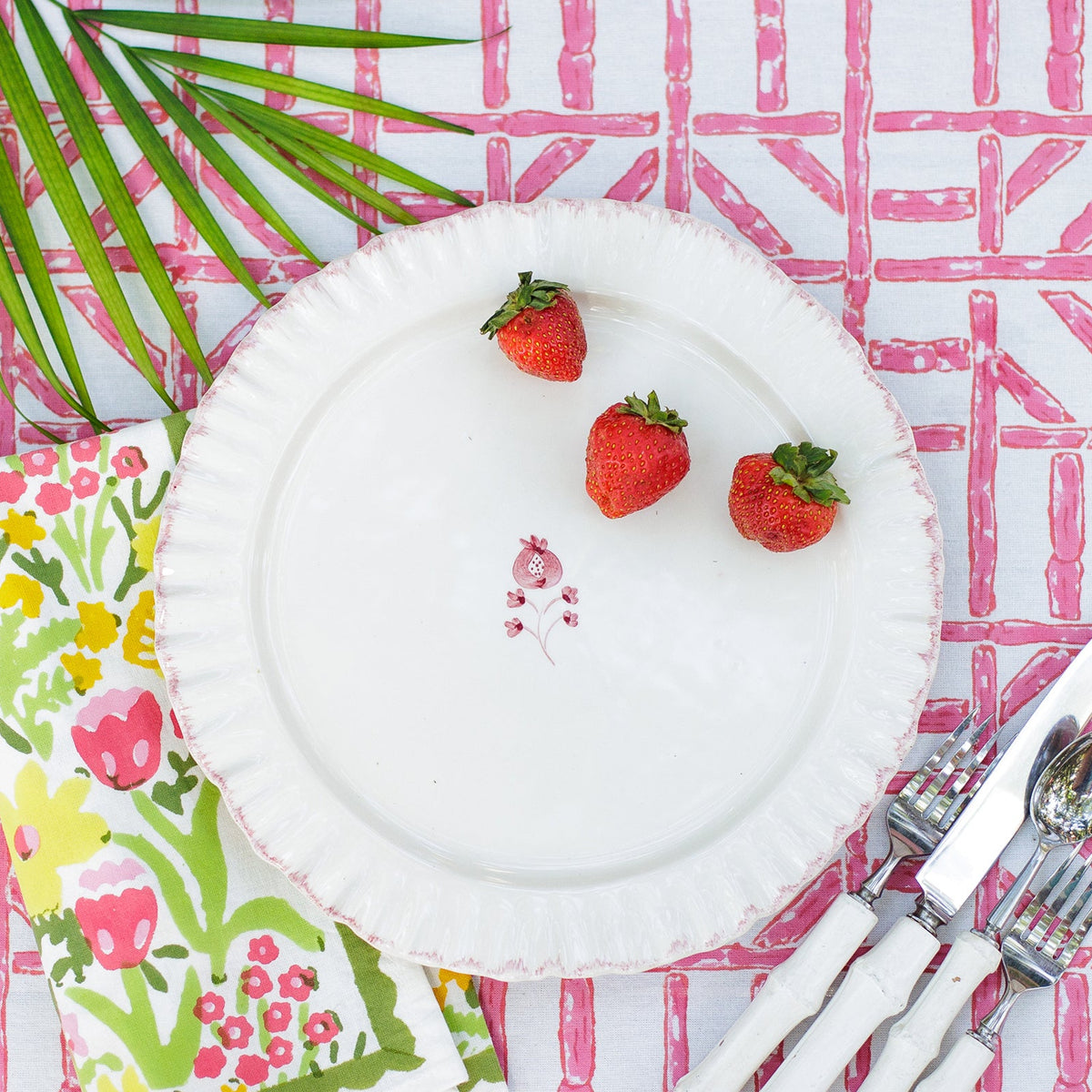 Ruffled Rose Dinner Plate | Set of 2