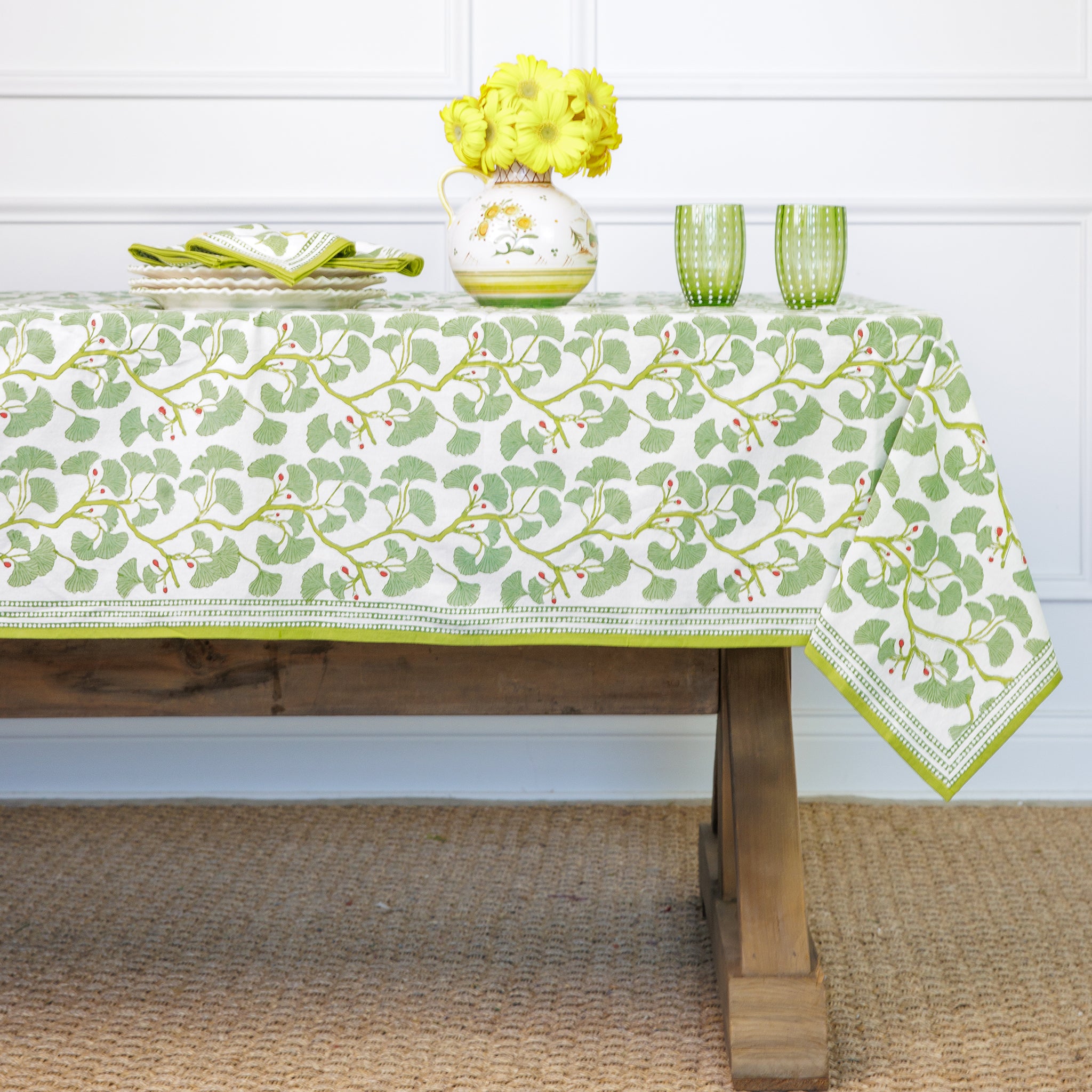 Green G Table Cloth Marimekko テーブルクロス　新品 Marimekko Green Green Tablecloth – KIITOSlife