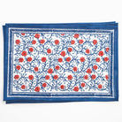 Stephanie Red & Blue Placemat | Set of 4 - Pomegranate