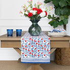 Stephanie Red & Blue Table Runner - Pomegranate