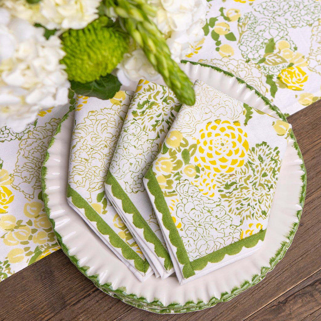 Summer Garden Napkin | Set of 4 - Pomegranate