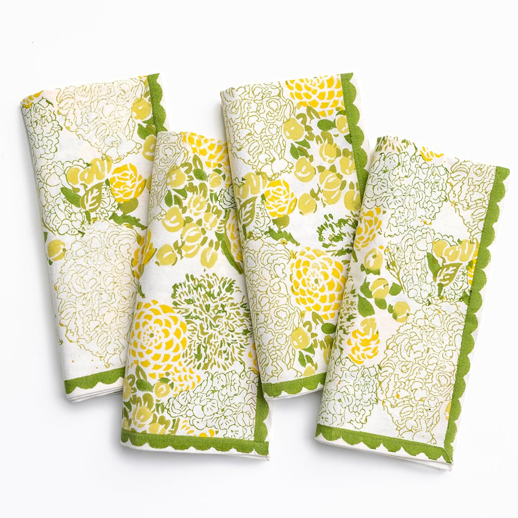 Summer Garden Napkin | Set of 4 - Pomegranate