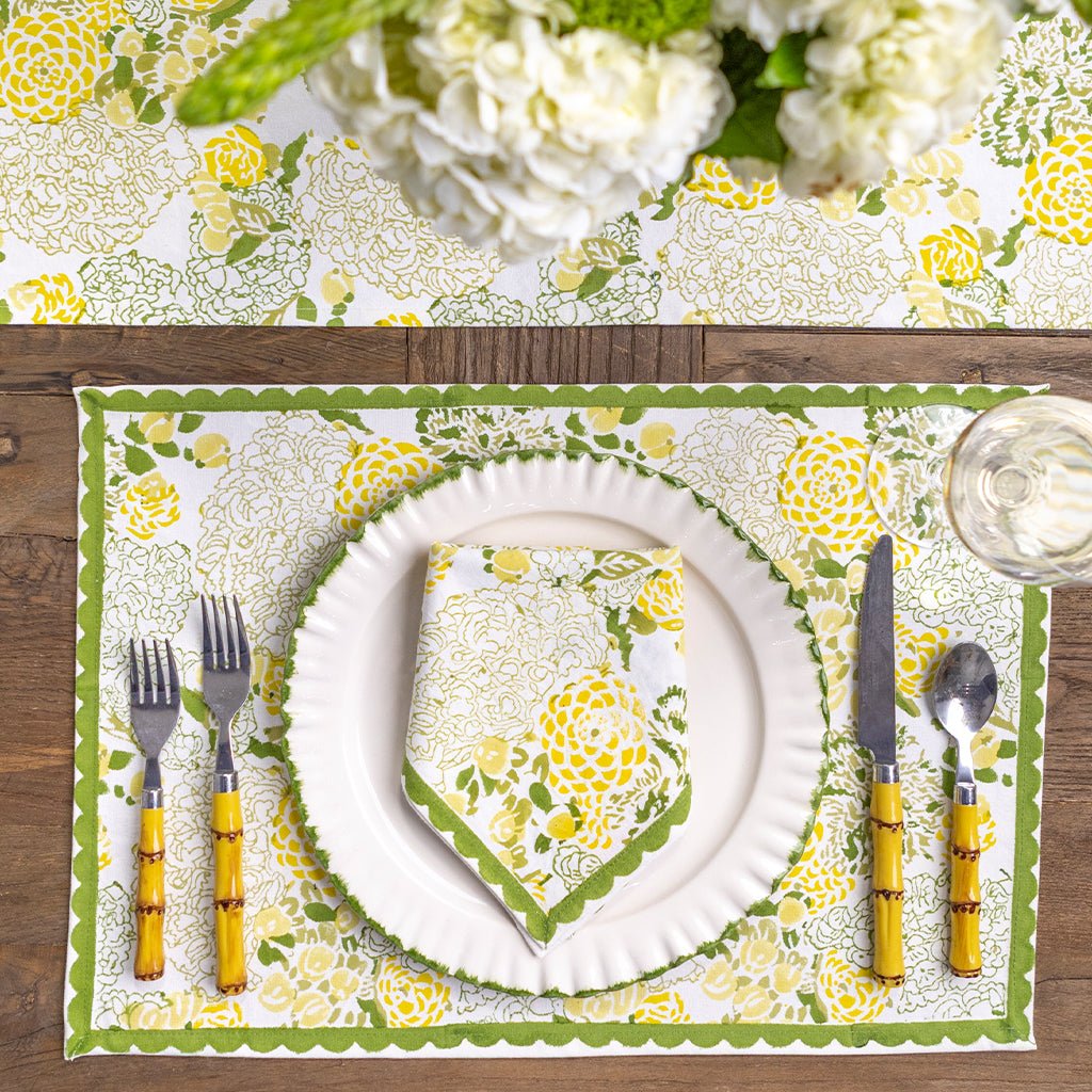 Summer Garden Placemat | Set of 4 - Pomegranate