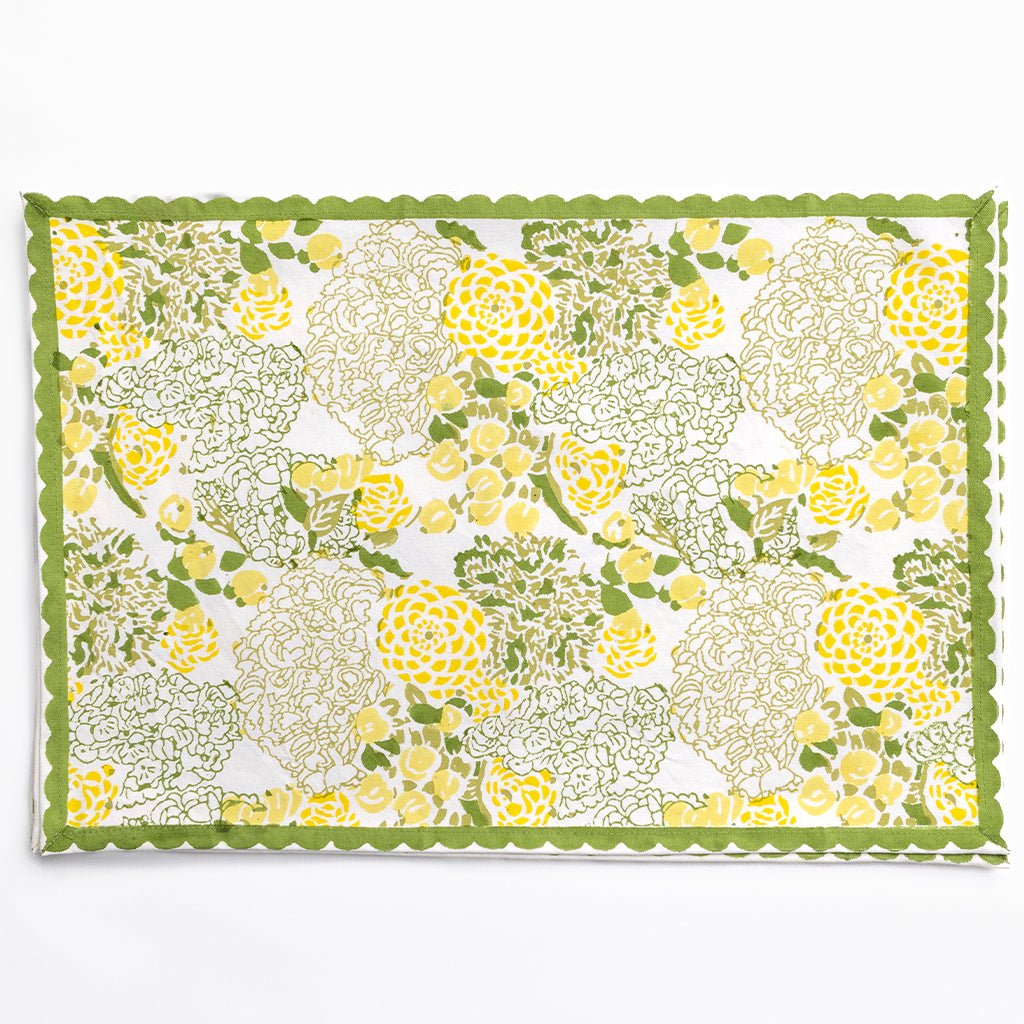 Summer Garden Placemat | Set of 4 - Pomegranate