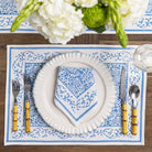 Tapestry Sky Blue Placemat | Set of 4 - Pomegranate