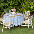 Tapestry Sky Blue Tablecloth - Pomegranate