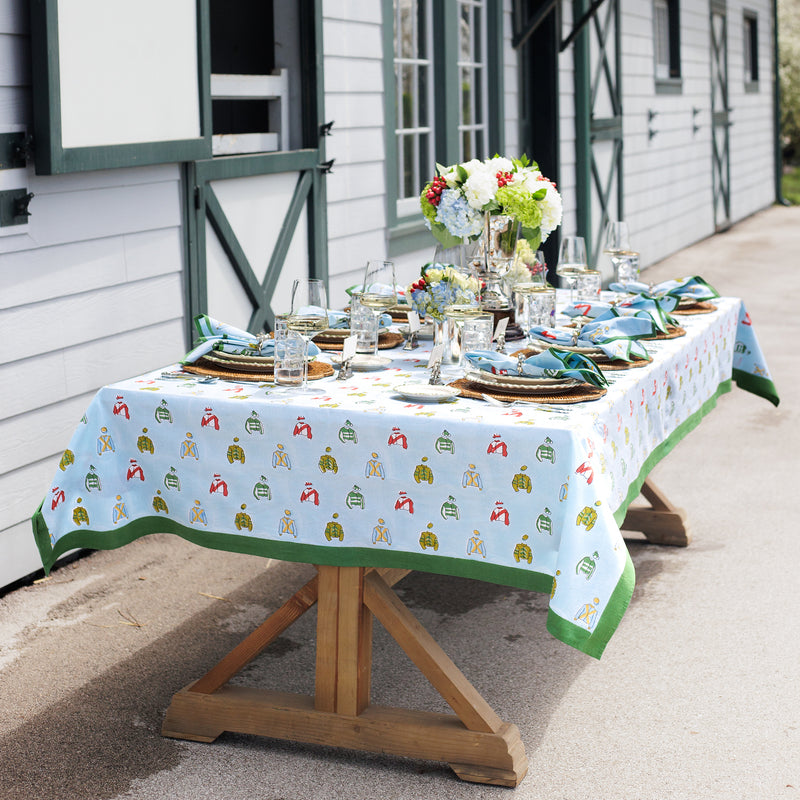 Vintage Jockey Tablecloth — 55x55