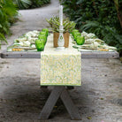 Wild Primrose Yellow & Green Table Runner - Pomegranate