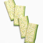 Wild Primrose Yellow & Green Napkin | Set of 4 - Pomegranate